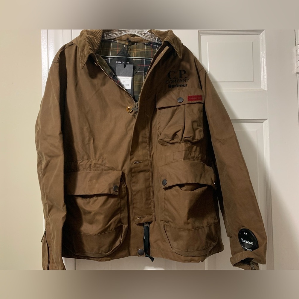 C.P. Company nwt x barbour waxed wax  coat jacket men’s medium thousand la Mille